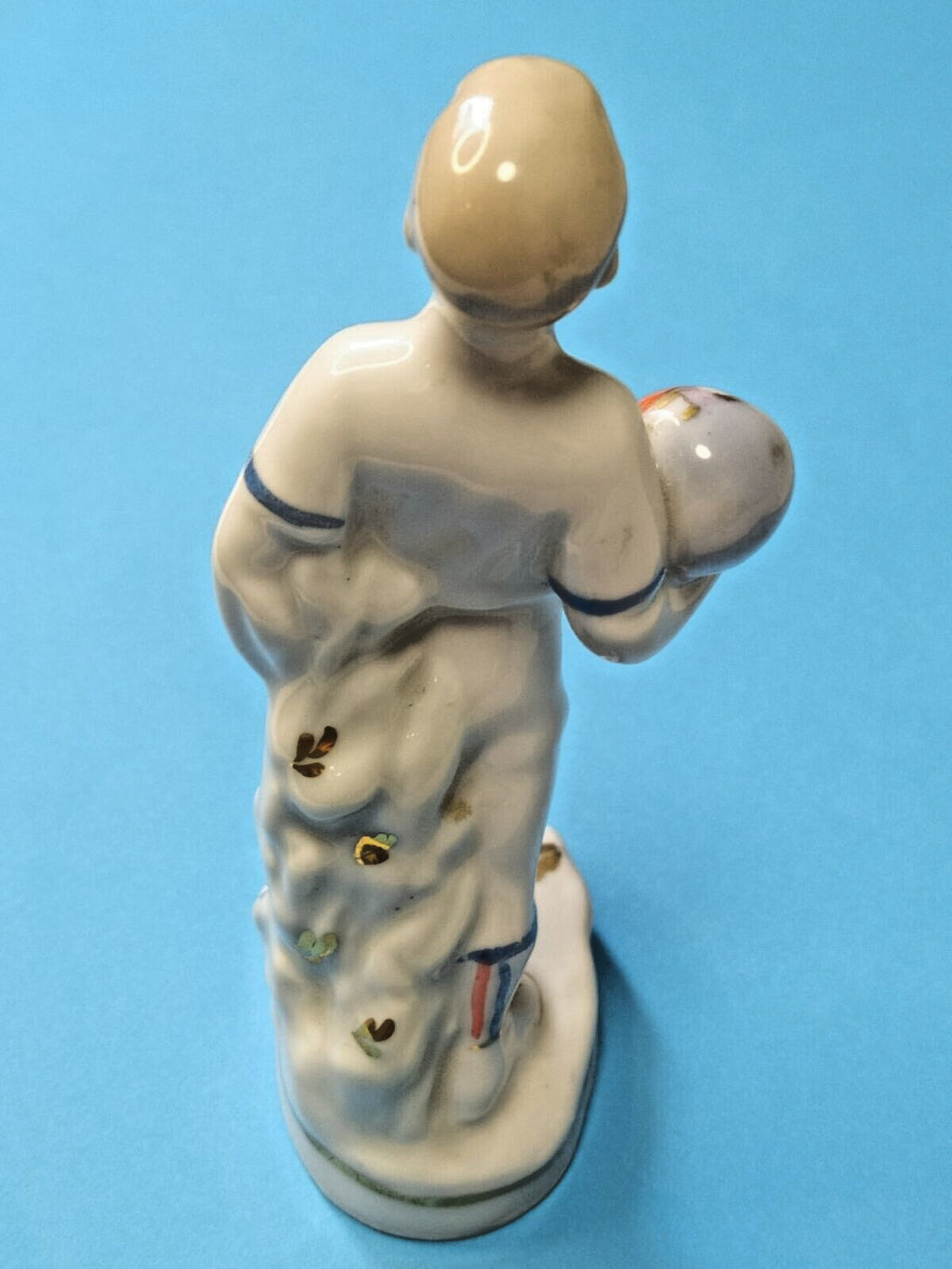 Rare Soviet Porcelain Figurine"Young Footballer"Dynamo Team Polonne ZHK 1950-60s