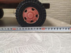 Vintage wooden dump truck with tilting bed and rubber tires on plastic rims – detail 9