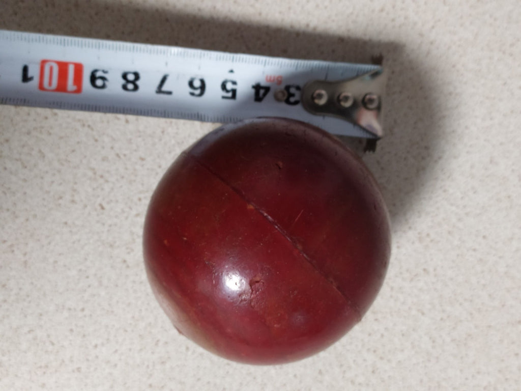 TESTED Authentic Vintage Bakelite Catalin Sphere Ball Deep Cherry Red Marbled...