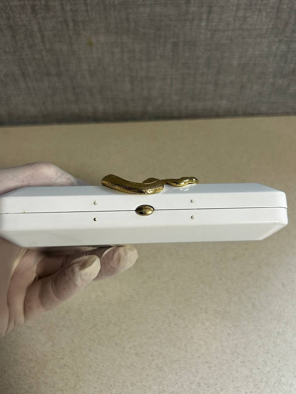 Authentic KILIAN Paris White Lacquer Clutch Case Gold Snake – Good Girl Gone Bad
