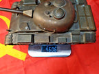 Underside of brass tank model showing metal plate construction and rods – detail 16