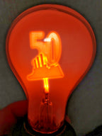 Soviet anniversary lamp glass bulb with metal electrode inside – detail 7