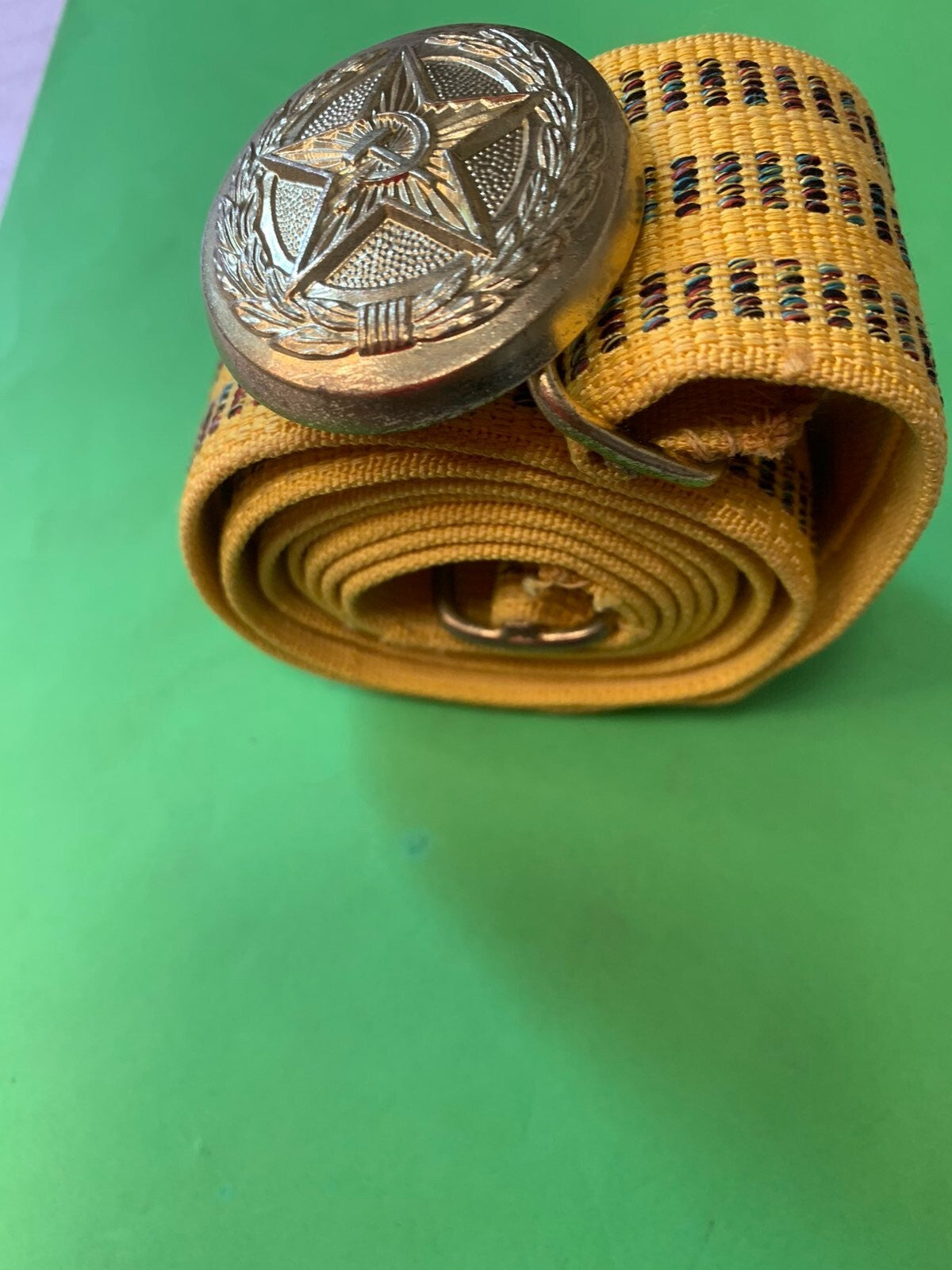 Original Soviet Army Officer Ceremony Belt Dress Uniform Brocade Gold - MINT/NOS
