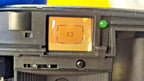 Silver Samsung 35mm film camera with built-in flash – detail 12