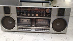 Sanyo M-W2K double cassette boombox front panel and radio dial – detail 14