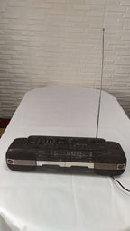 Vintage cassette recorder 3-band graphic equalizer and radio dial
