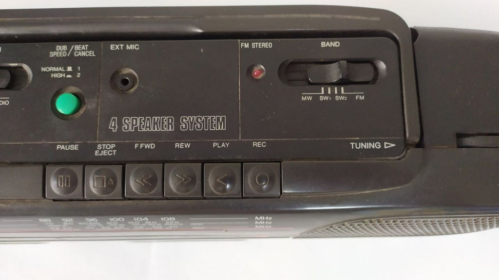 Vintage cassette recorder 3-band graphic equalizer and radio dial – detail 6