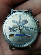 Slava caliber 2428 mechanical wristwatch with day and date window
