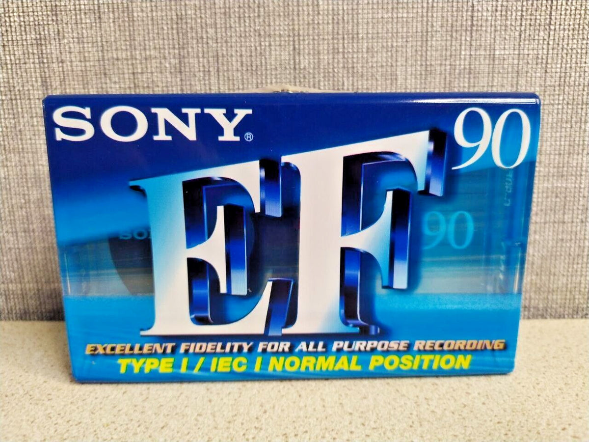 Sony EF 90 blank audio cassette Type I normal bias in factory sealed wrap