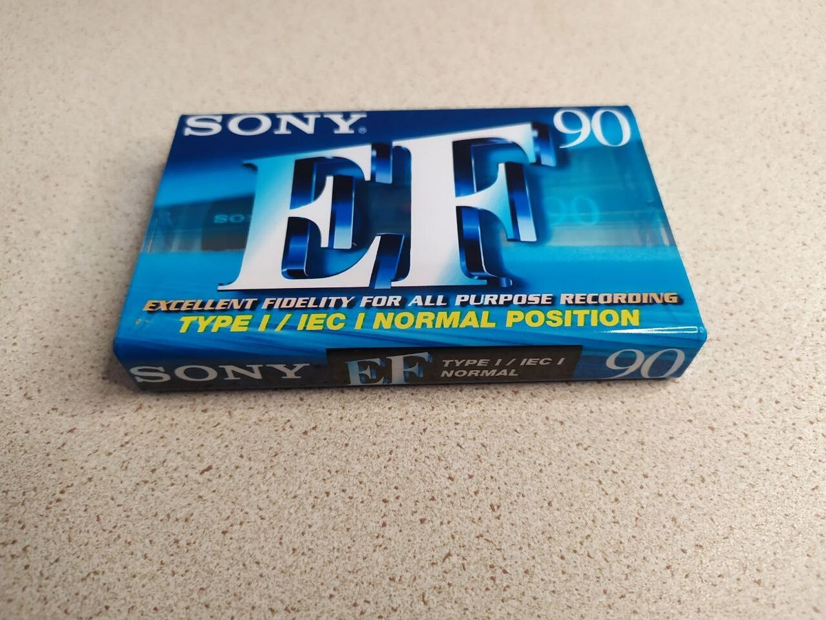 Vintage Sony Excellent Fidelity 90 minute blank tape, made in Mexico