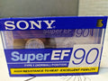Sony Super EF 90 cassette tape, Type I normal position, factory sealed