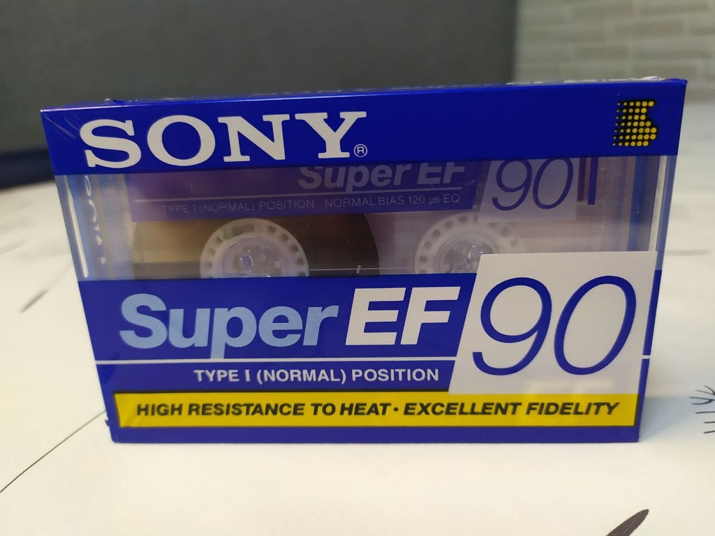 Sony cassette tape Super EF 90 in original cellophane wrap