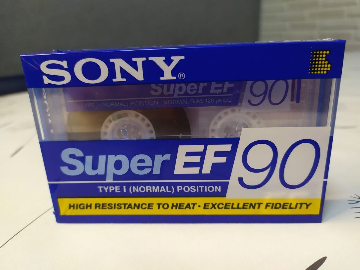 Sony cassette tape Super EF 90 in original cellophane wrap