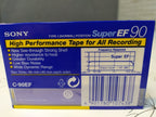 Sony cassette tape Super EF 90 in original cellophane wrap – detail 5