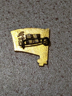 Soviet enamel pin badge shown against a plain background