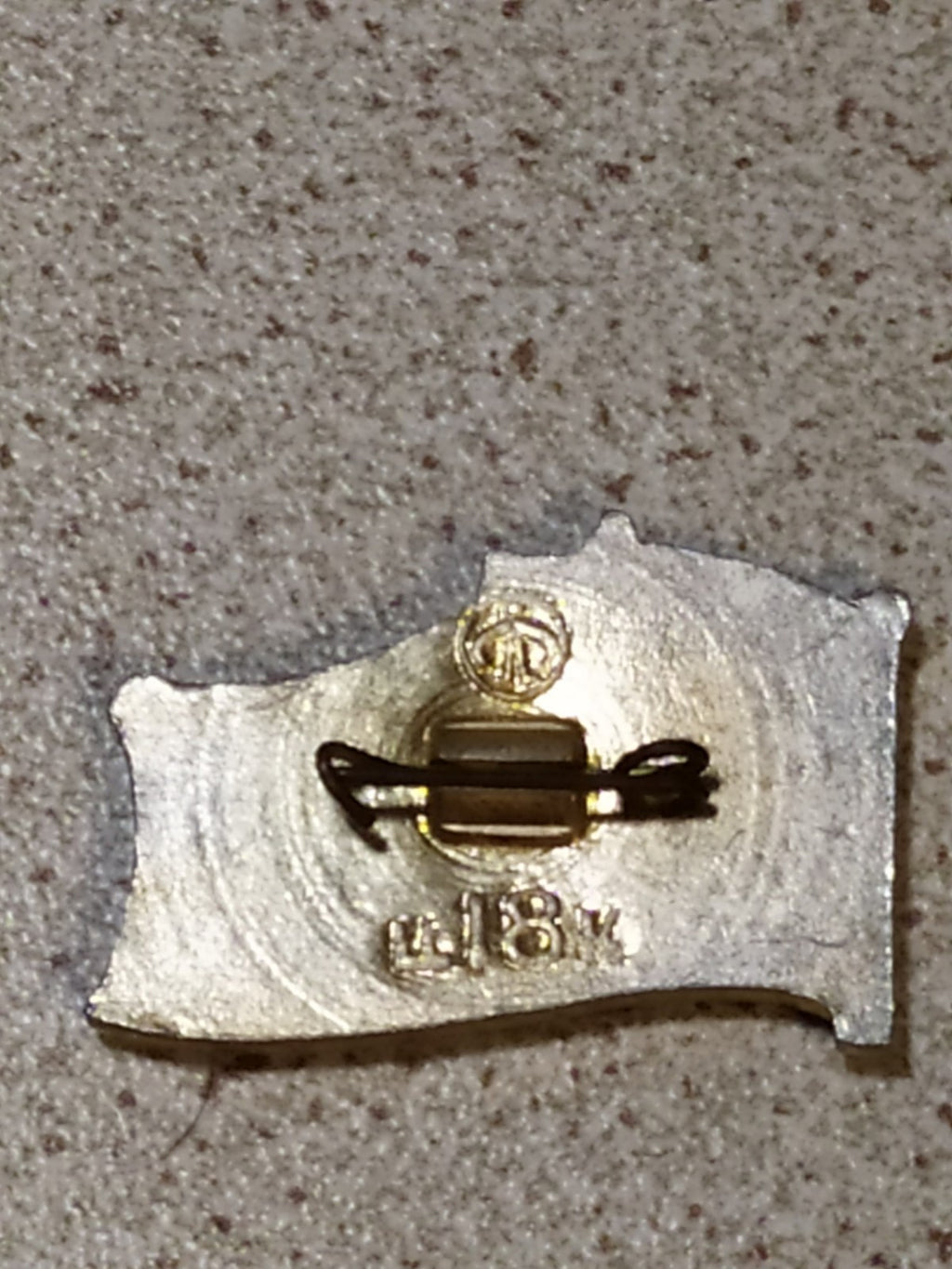 Reverse of old Soviet 1977 commemorative pin