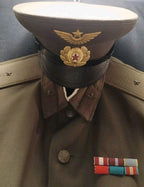 Soviet Air Force officer uniform set 1985 with jacket, breeches and peaked visor cap
