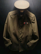 Soviet officer uniform jacket with light blue shoulder boards and three stars