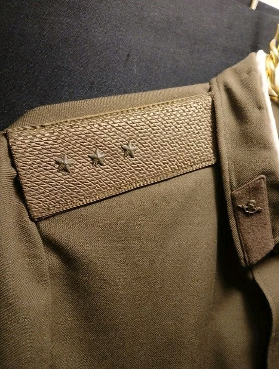 Soviet military uniform 1980s breeches with light blue piping