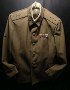 Soviet military uniform 1980s breeches with light blue piping – detail 7