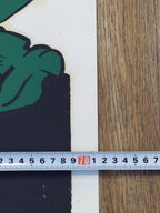 Agitprop poster detail with a child looking out of the window – detail 9