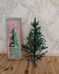 Soviet artificial Christmas tree 75 cm from 1985 with blue three-leg stand