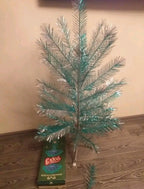 Silver-green foil branches of a USSR Polimer Christmas tree