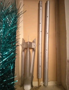 Silver-green foil branches of a USSR Polimer Christmas tree – detail 5