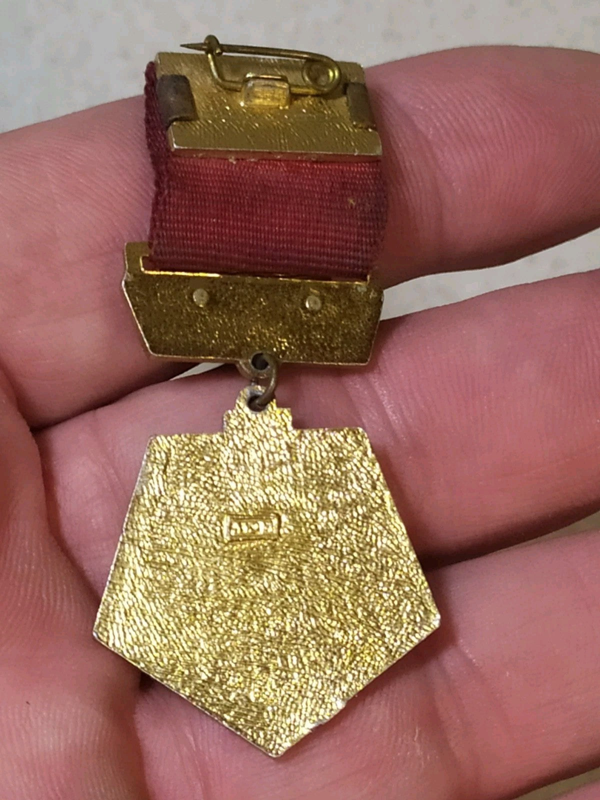 Reverse of the 50 Years USSR emblem pin