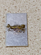 Back of the Soviet commemorative badge with pin fastening