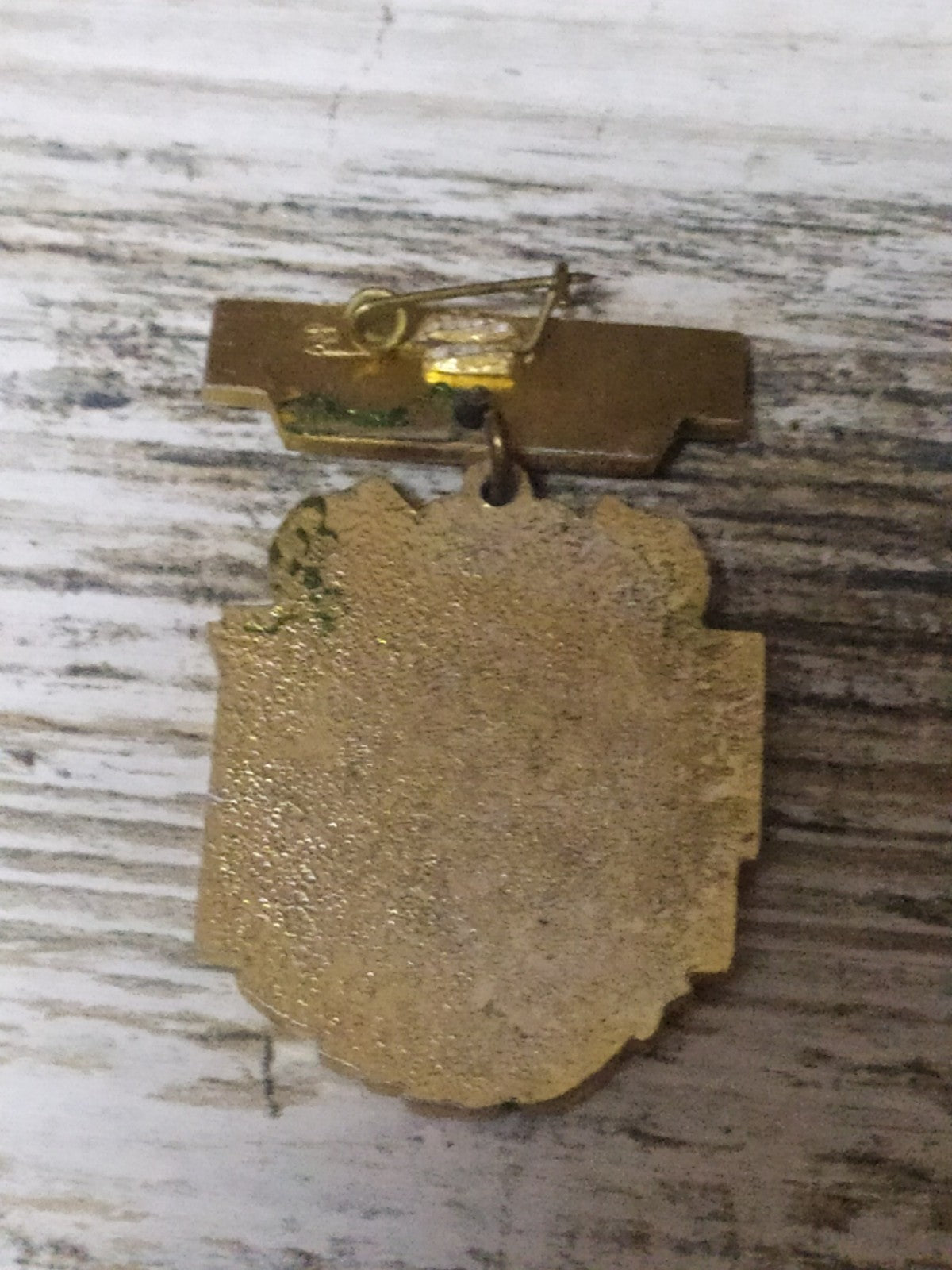 Reverse of the Soviet 50th anniversary festival pin