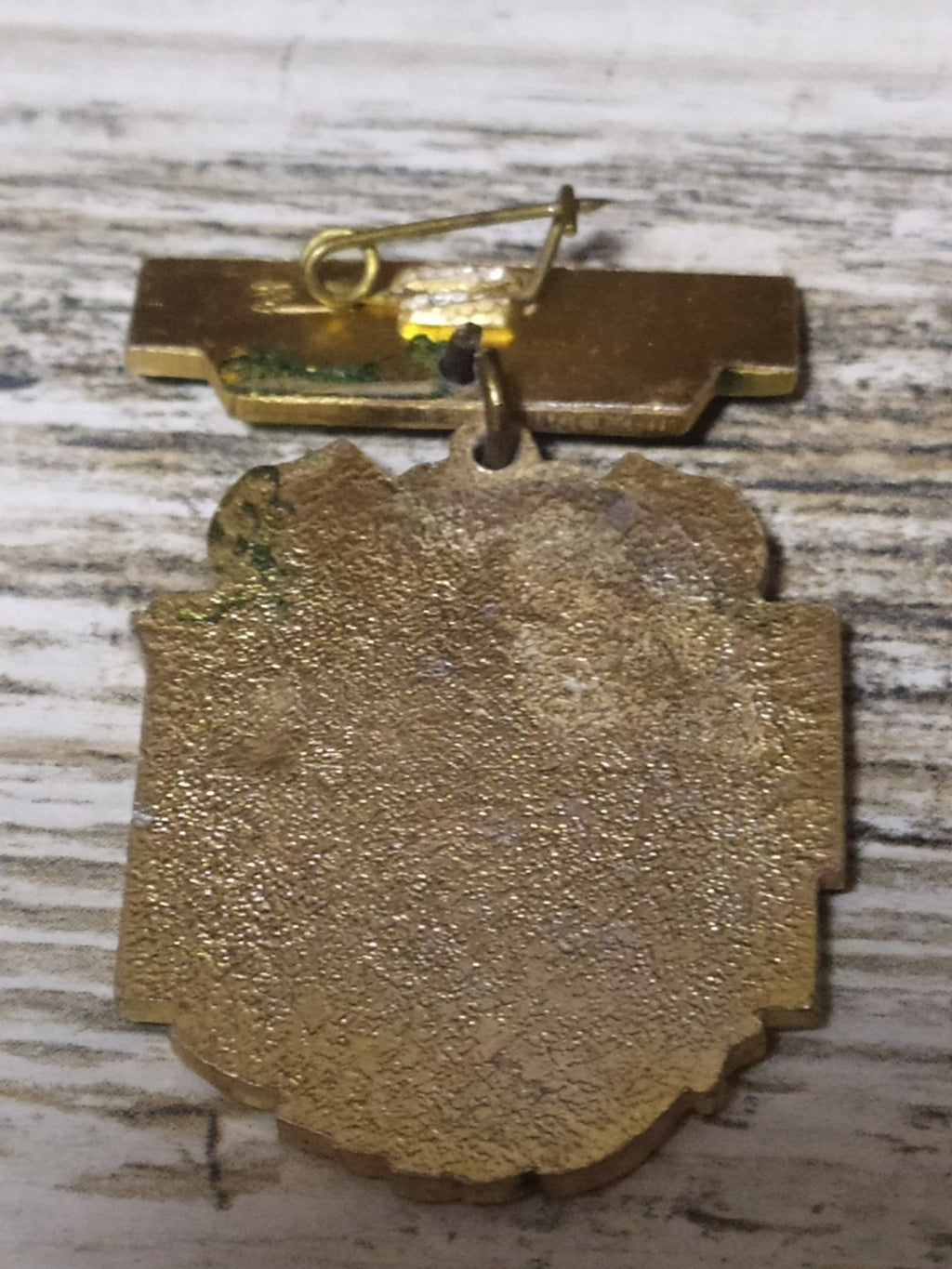 Vintage USSR festival pin with lyre emblem, front view – detail 5