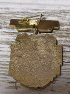 Vintage USSR festival pin with lyre emblem, front view – detail 5