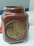 Soviet Bakelite night light lamp SLAV-1 with Poltava brass medallions