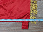 Gold embroidered lettering Workers of the world, unite on the red banner – detail 12