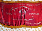 Vintage Soviet banner reverse side with USSR state emblem