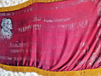 Soviet flag vintage golden textile fringe close-up