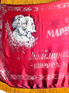 Vintage Soviet banner reverse side with USSR state emblem – detail 5