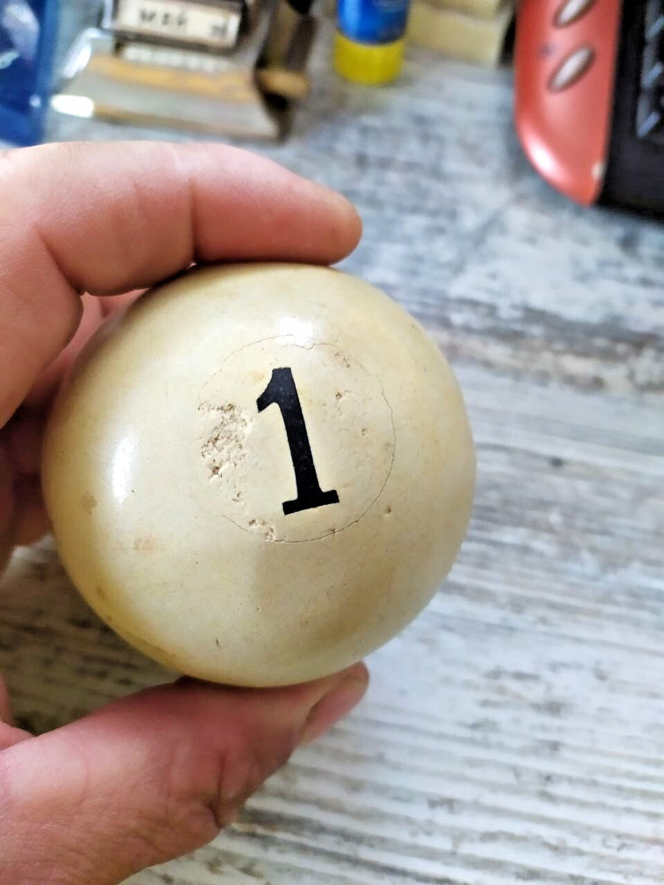 68mm billiard ball on a scale showing 362 grams – detail 6