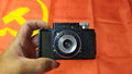 Soviet camera Smena-2 by GOMZ with LOMO T-22 lens, front view