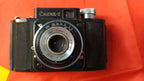 Soviet vintage camera Smena-2 35mm body, top view with controls