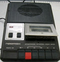 Soviet cassette tape recorder Proton 402 made in Kharkiv, black portable cassette player