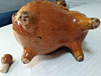 Vasilkovskaya majolica ram figurine side view – detail 11