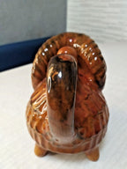 Vasilkovskaya majolica ram figurine side view – detail 5