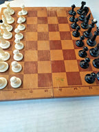 Vintage USSR chess pieces with red felt bottoms – detail 5
