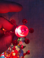 Vintage Soviet Christmas ornaments garland with Space Age rocket design – detail 14