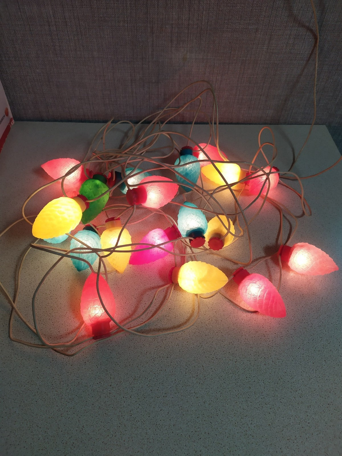 Retro USSR Christmas tree decor lit up and working