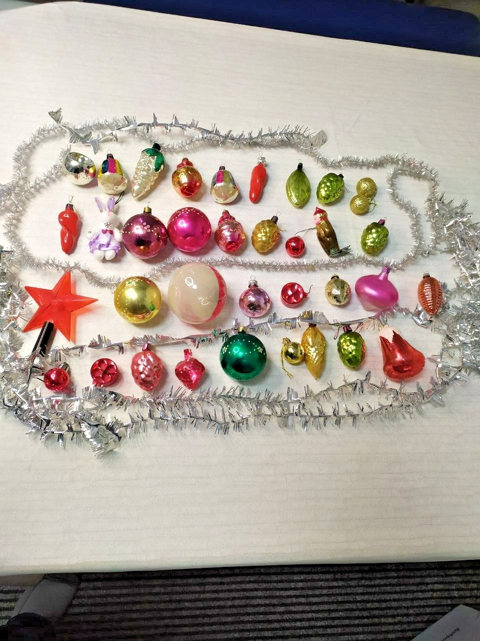 Vintage glass Christmas ornaments set from the USSR, close-up – detail 5
