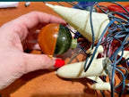 Vintage Christmas tree decorations of the 1960s on original wire string – detail 7