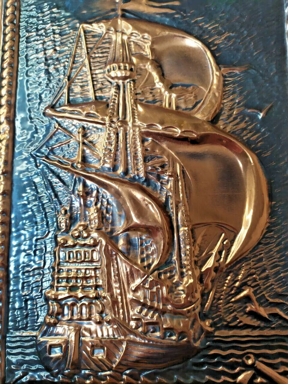 Soviet wall plaque with pre-drilled hole at the top for hanging